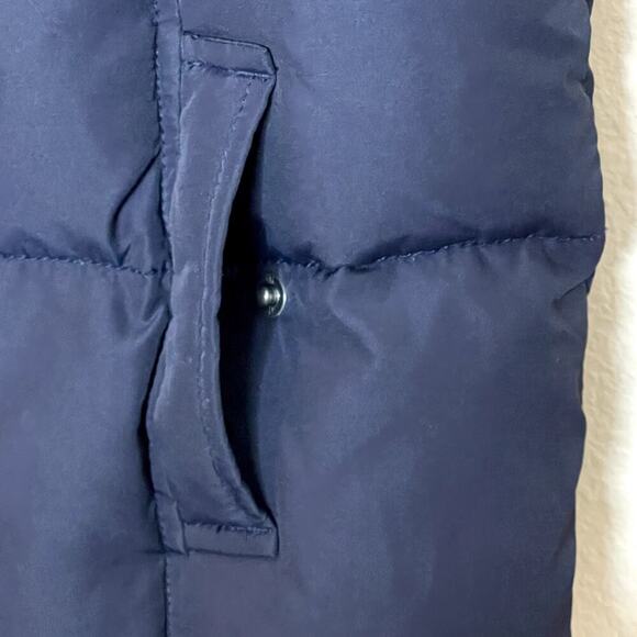 ABERCROMBIE NEW YORK NAVY BLUE WOMEN'S PUFFER DOWN VEST SIZE XL YOUTH - Picture 6 of 7